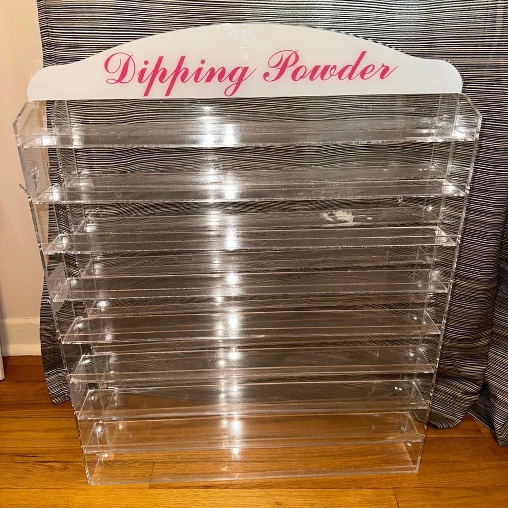 Clear Acrylic Dipping Powder Display Rack
